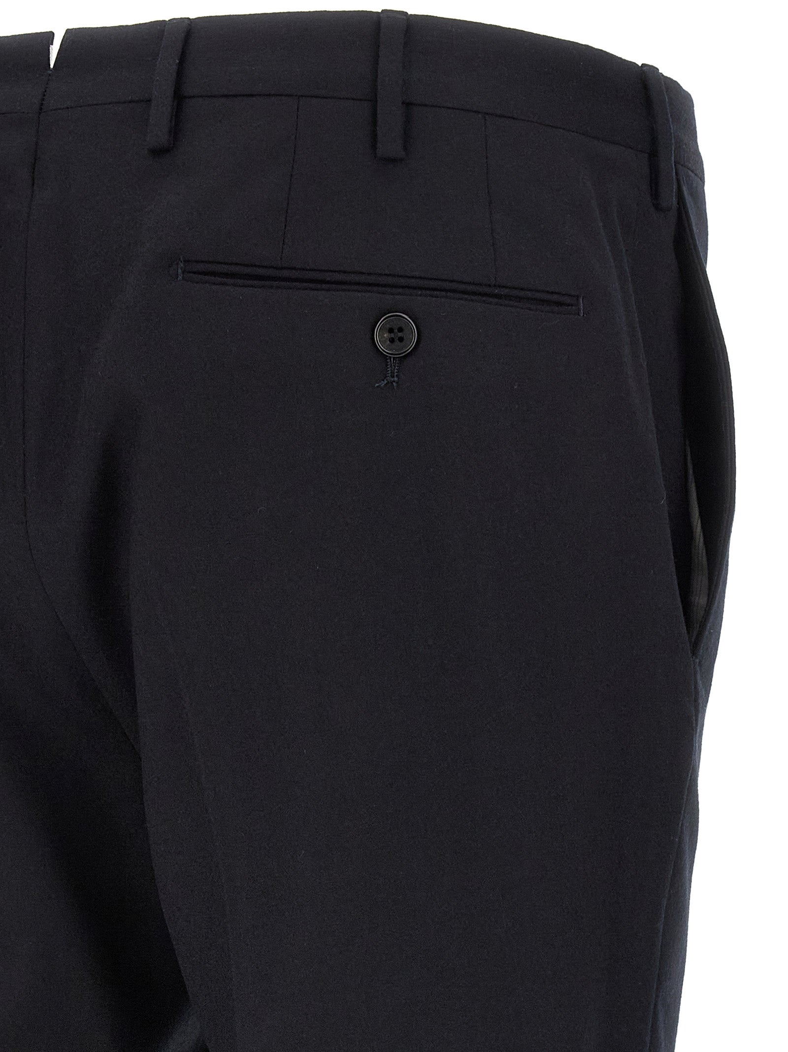 Incotex Blue Virgin Wool Dress Pants