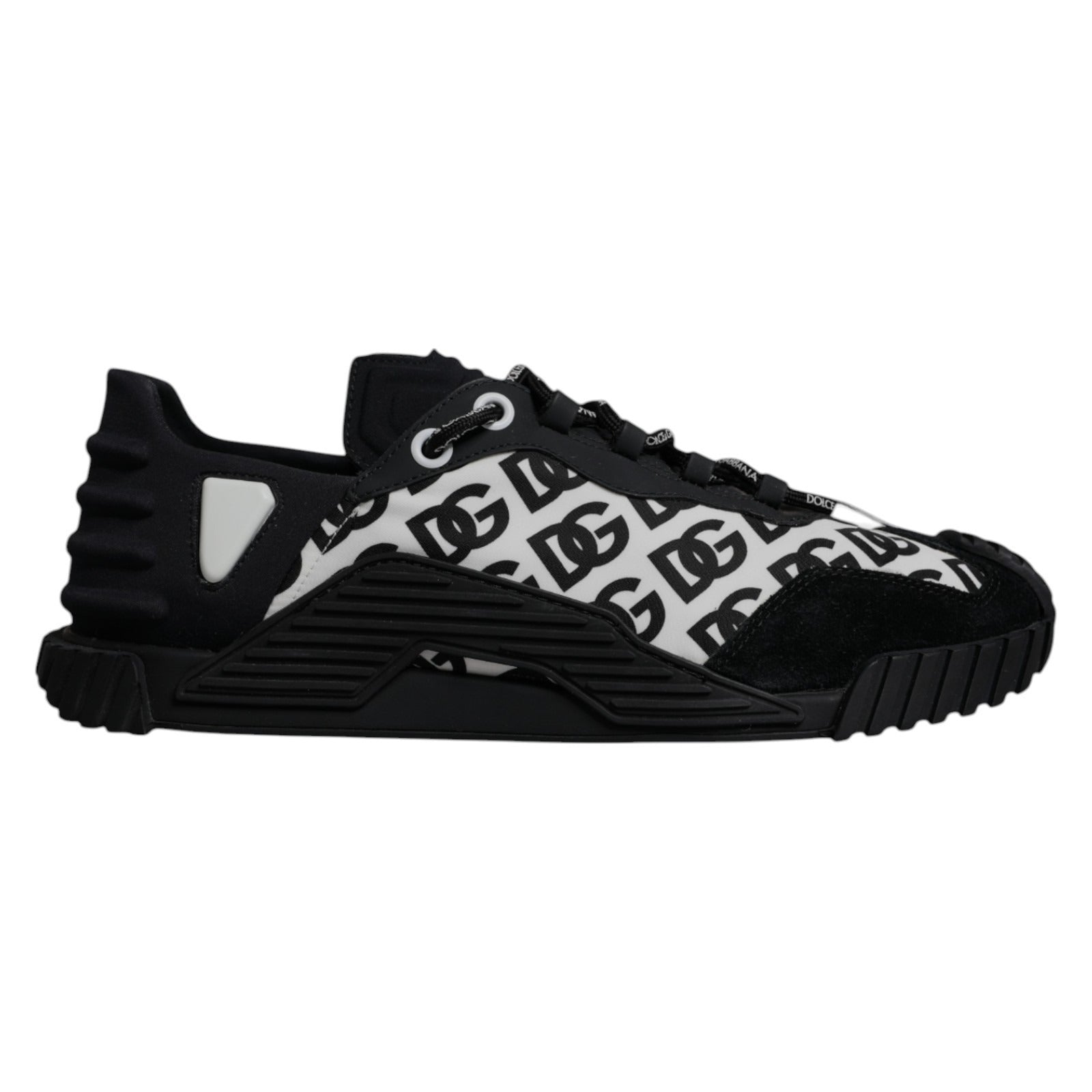 Dolce & Gabbana Black Logo Lace Up Low Top NS1 Sneakers Shoes