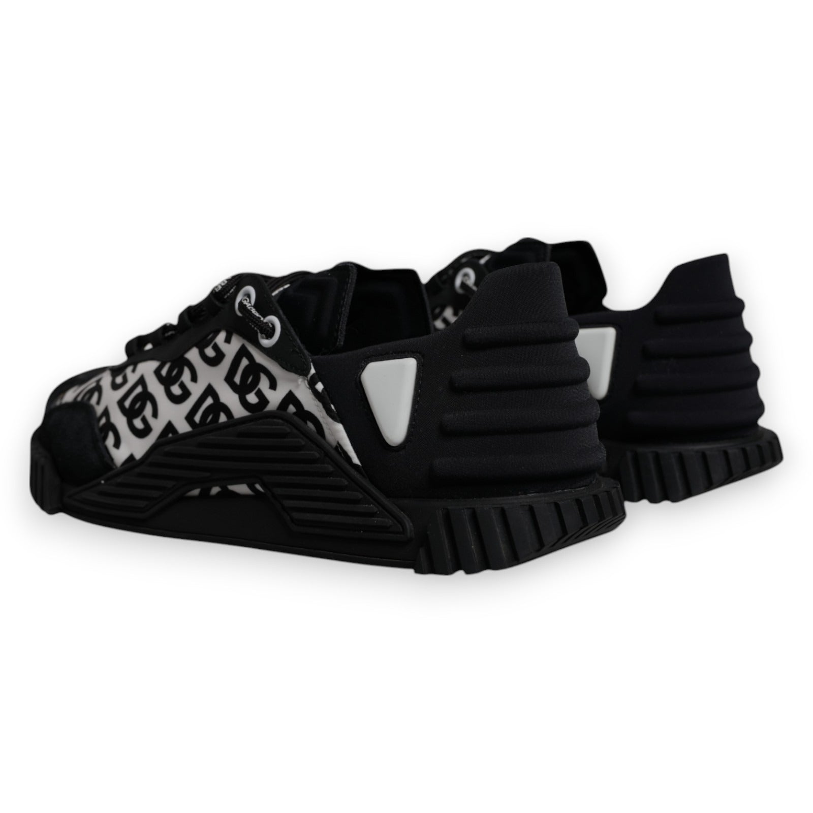 Dolce & Gabbana Black Logo Lace Up Low Top NS1 Sneakers Shoes