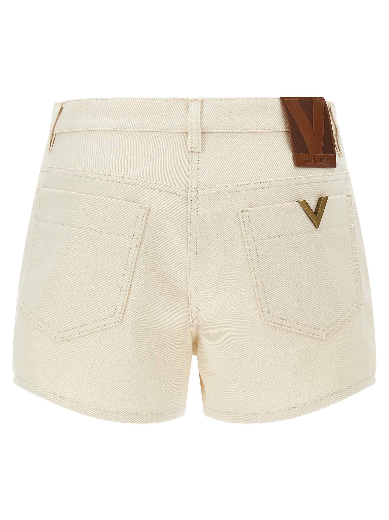 Valentino Garavani Beige Cotton Bermuda Shorts