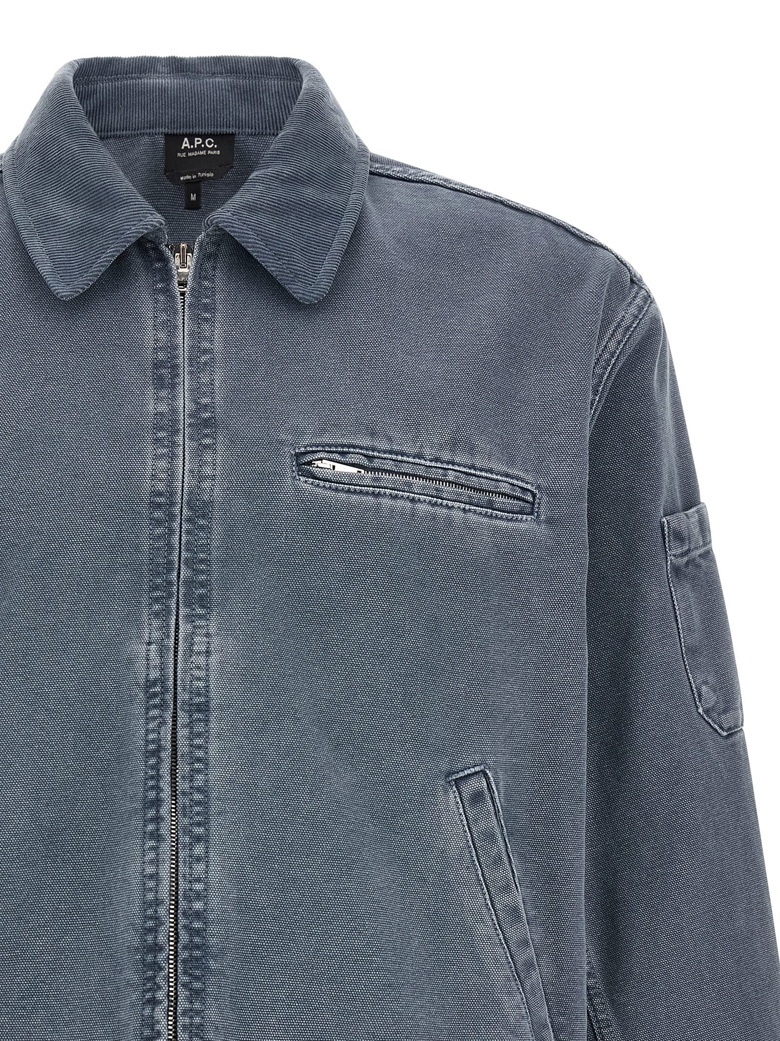 A.P.C. Gray Cotton Denim Jacket
