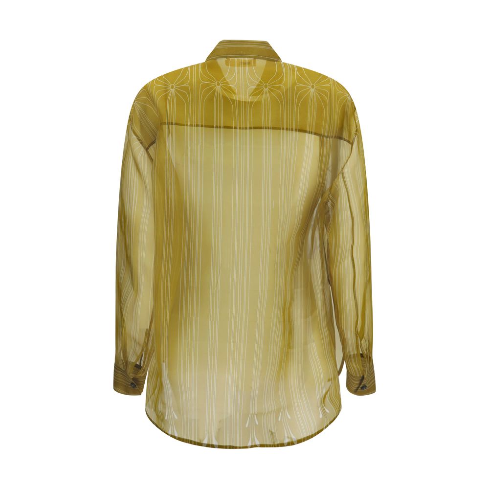 Khaite Beige Silk Pattern Shirt