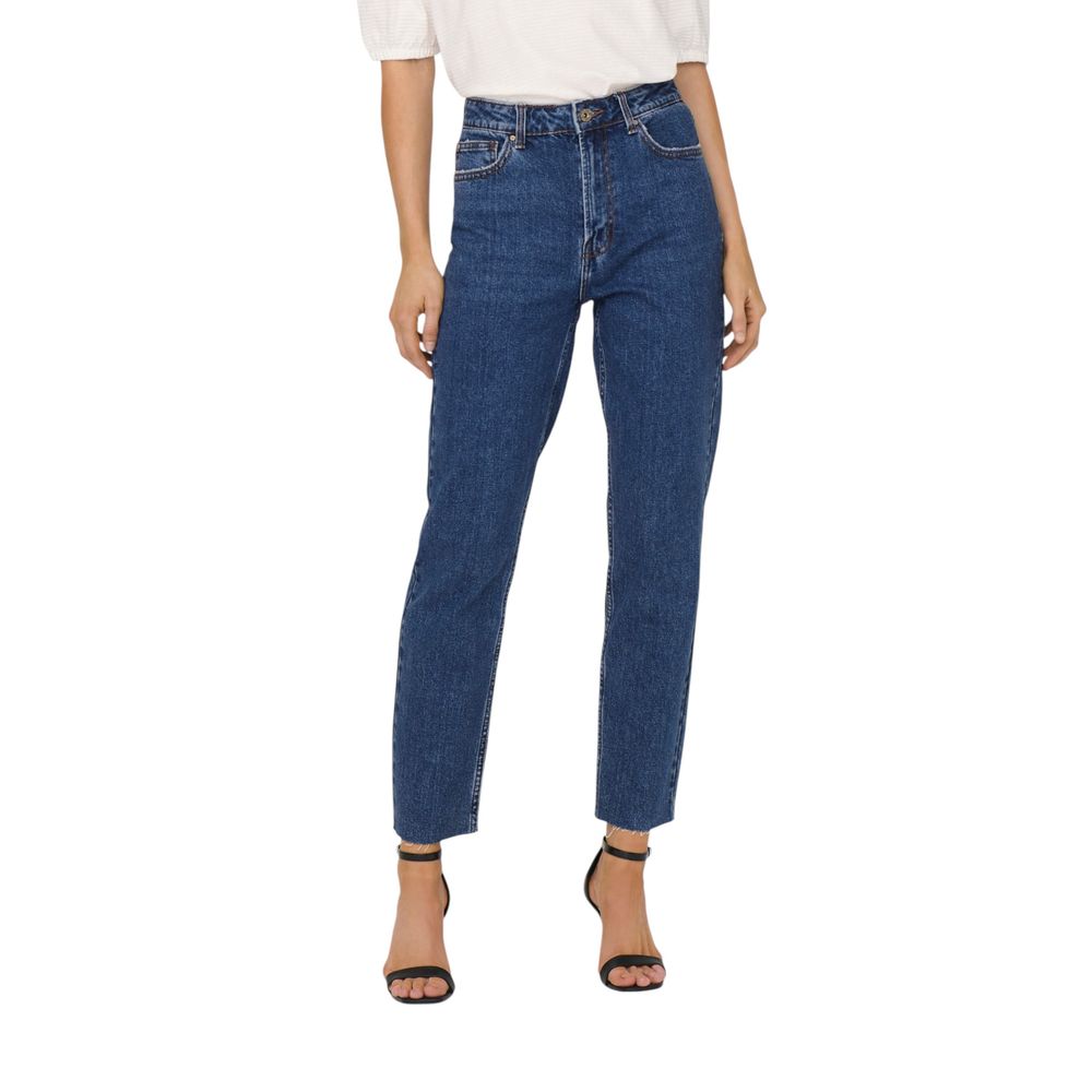 Only Blue Cotton Mom Jeans