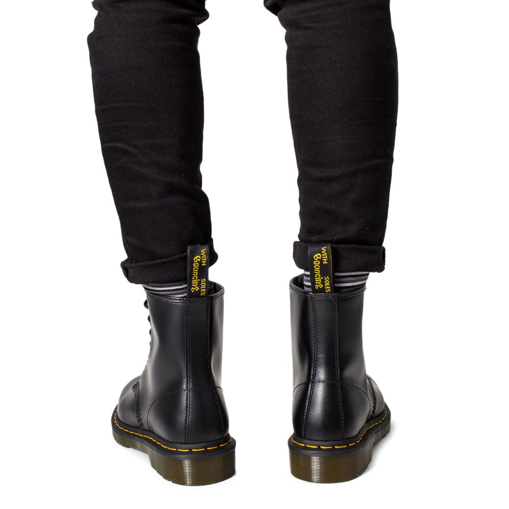 Dr. Martens Black Leather Athletic Sneakers