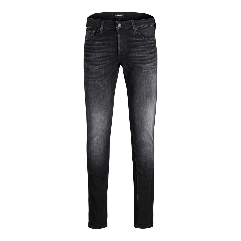 Jack Jones Black Cotton Skinny Jeans