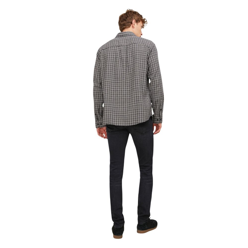 Jack Jones Black Cotton Skinny Jeans