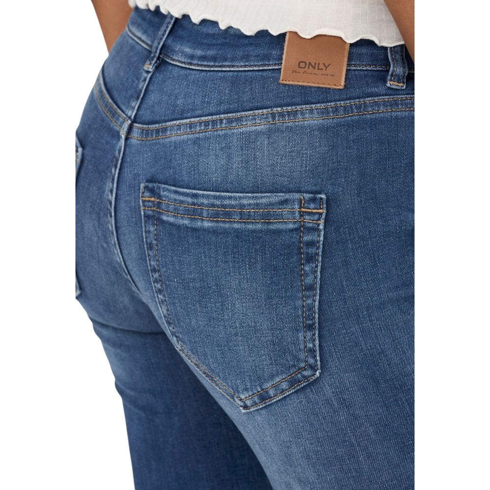 Only Blue Cotton Bootcut Jeans