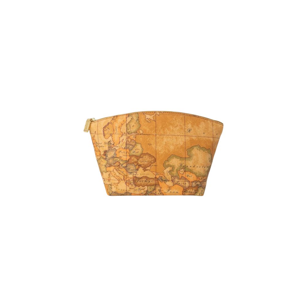 Alviero Martini Prima Classe Beige Cotton Clutch Bag
