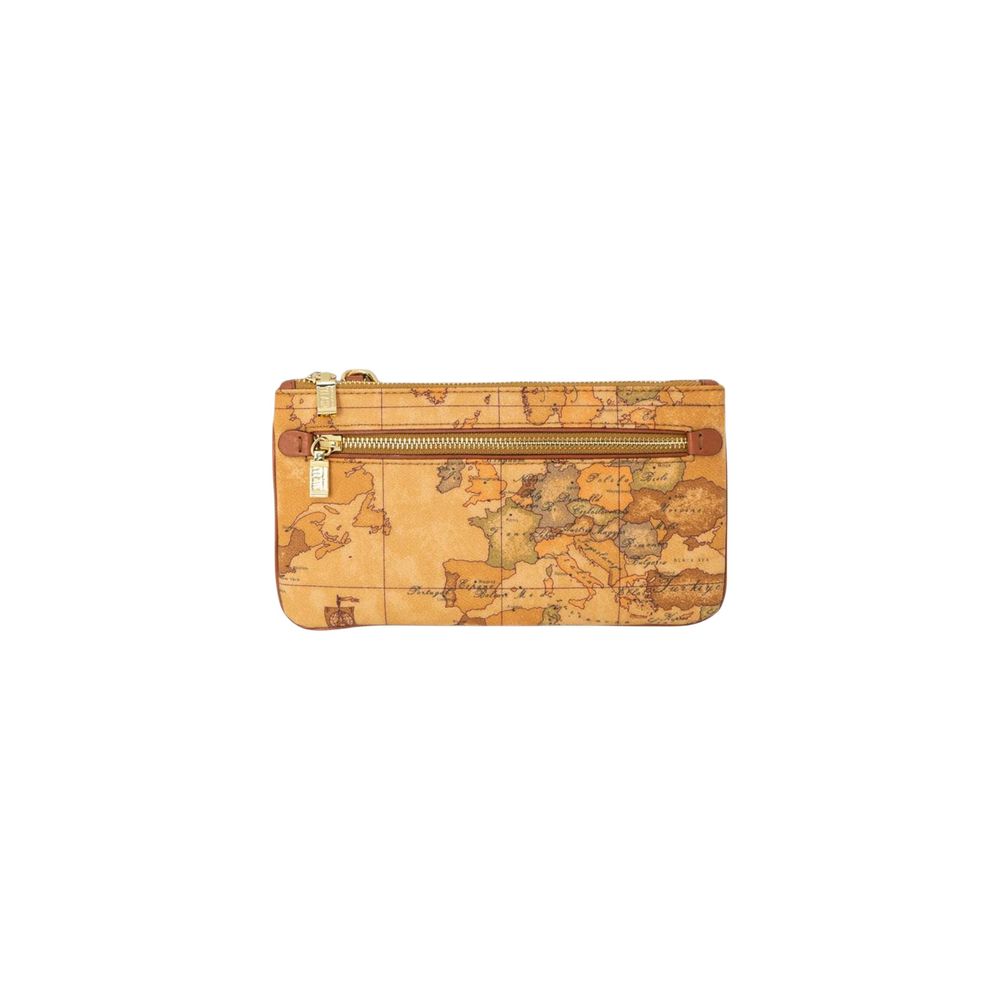 Alviero Martini Prima Classe Beige Cotton Clutch Bag