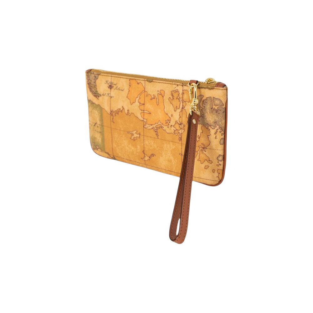 Alviero Martini Prima Classe Beige Cotton Clutch Bag