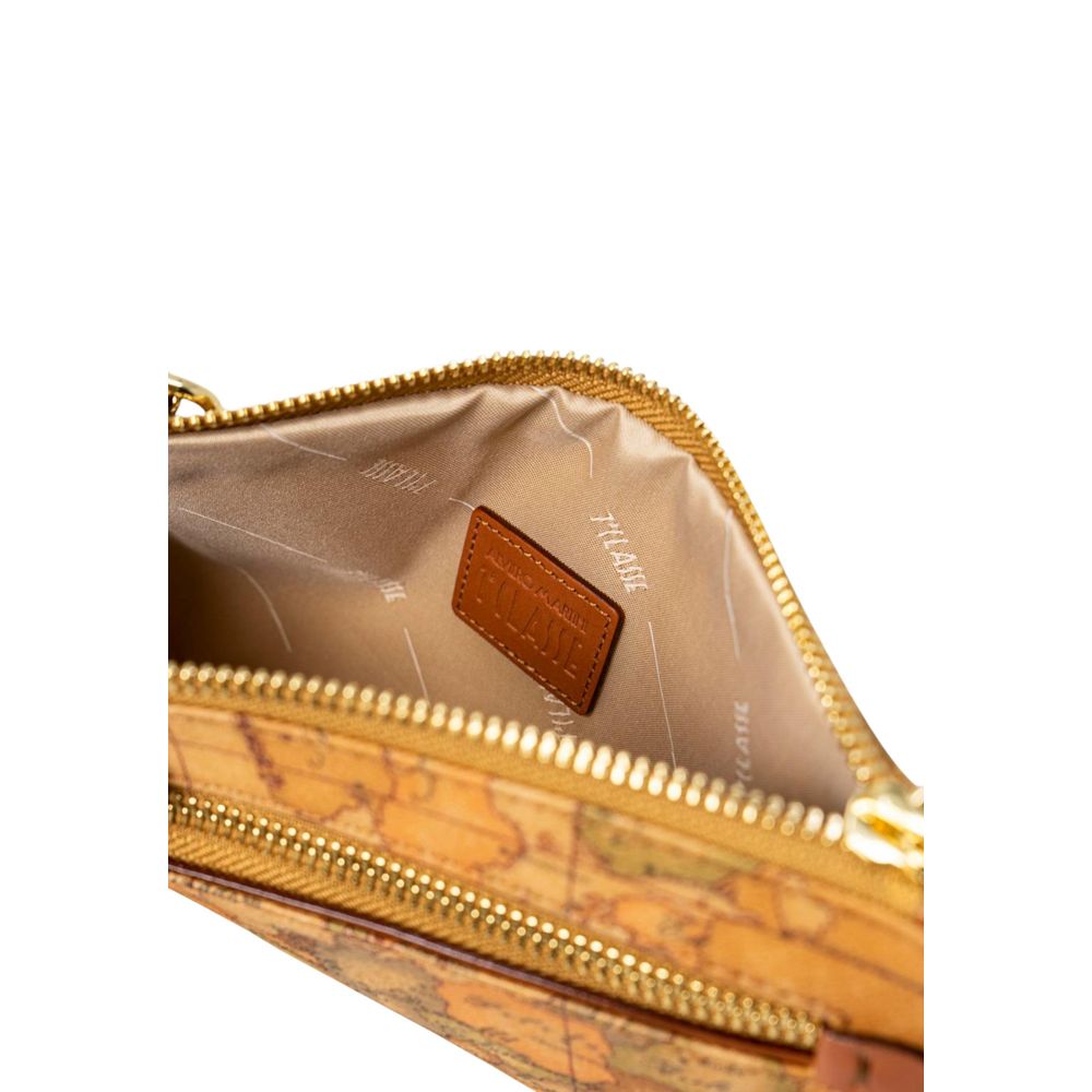 Alviero Martini Prima Classe Beige Cotton Clutch Bag