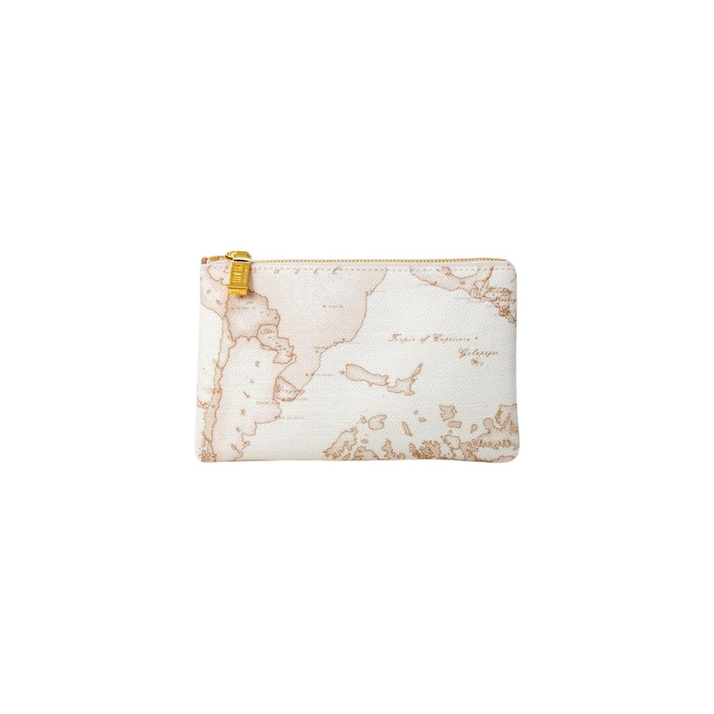Alviero Martini Prima Classe White Cotton Clutch Bag