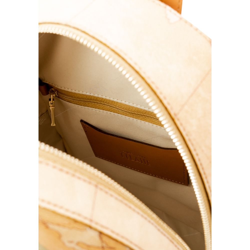 Alviero Martini Prima Classe Beige Cotton Backpack