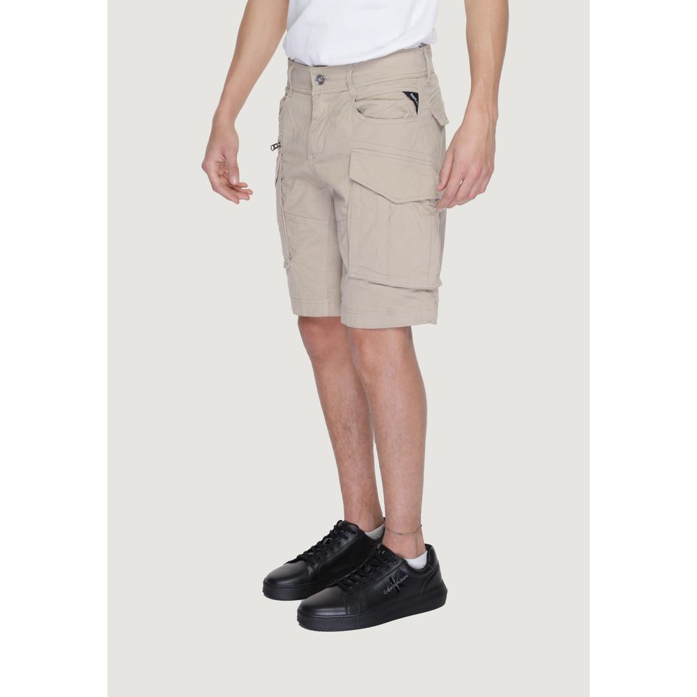 Replay Beige Cotton Bermuda Shorts