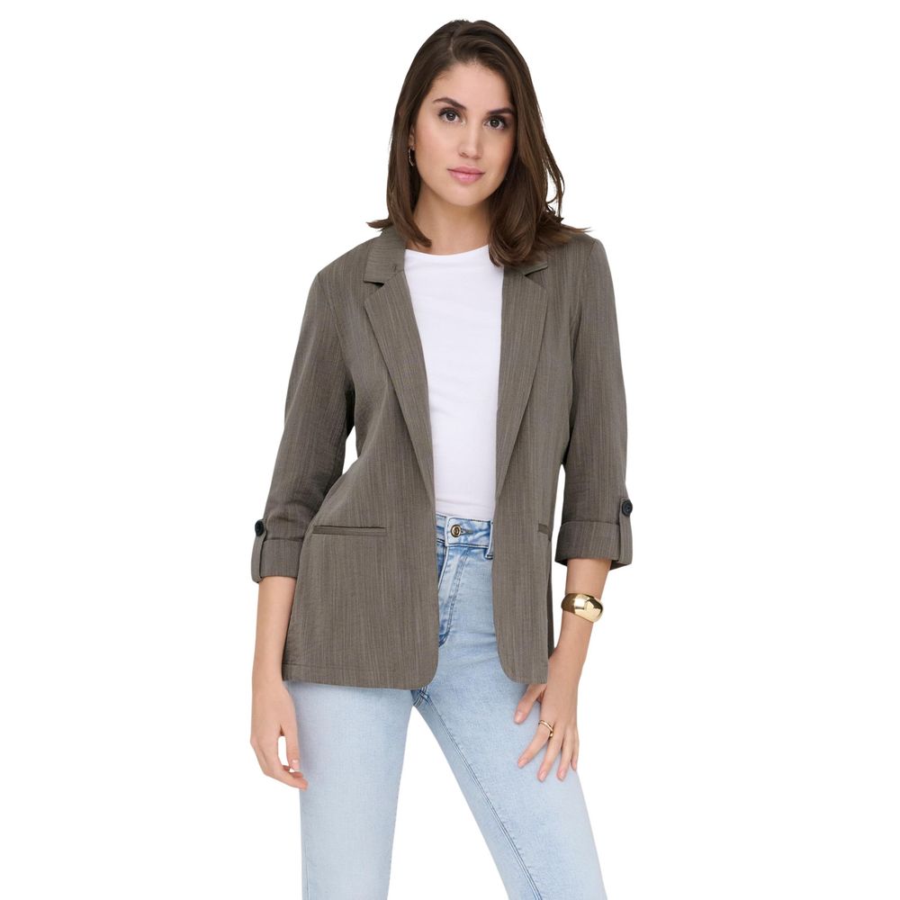 Only Beige Viscose Blazer