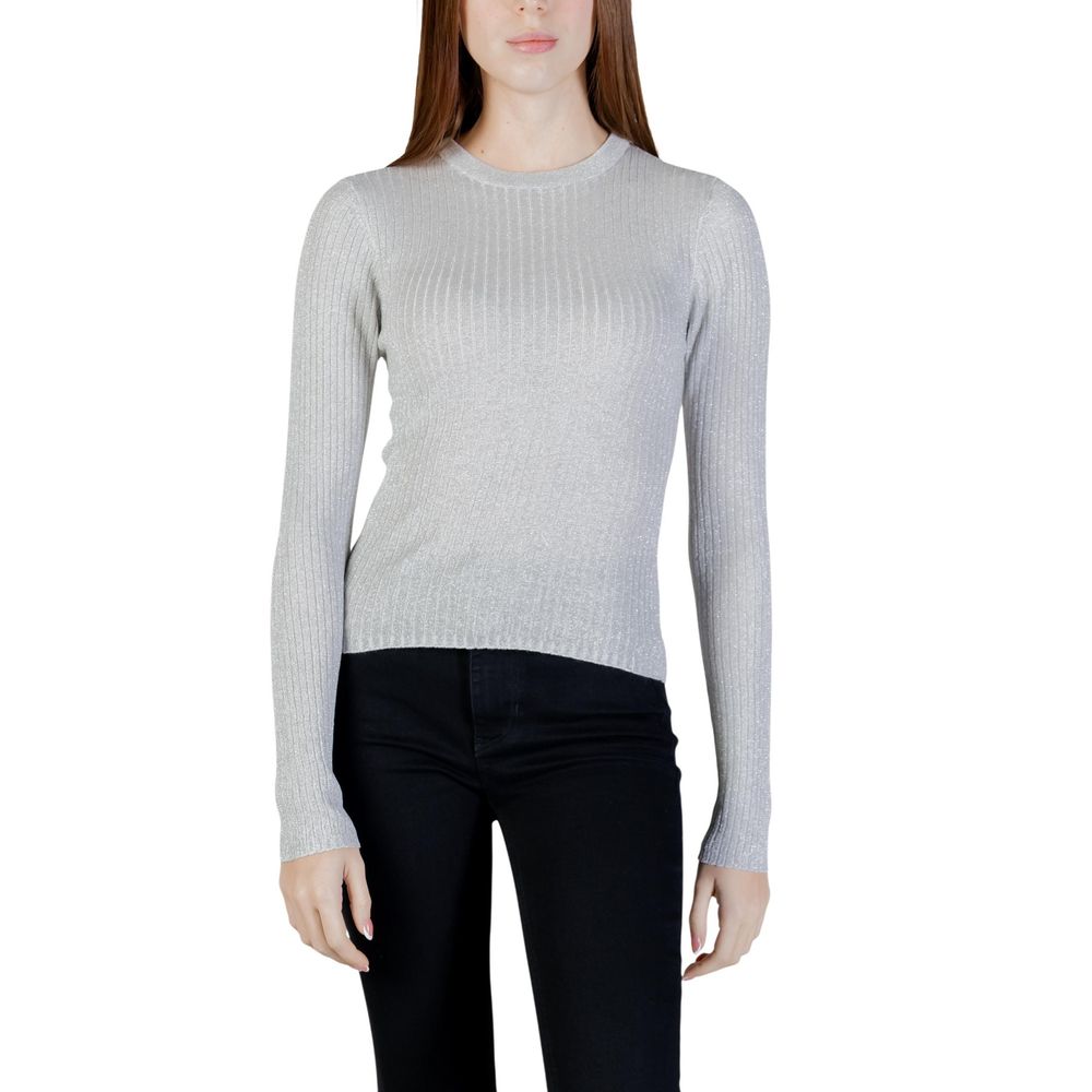 Jacqueline De Yong Silver Viscose Sweatshirt