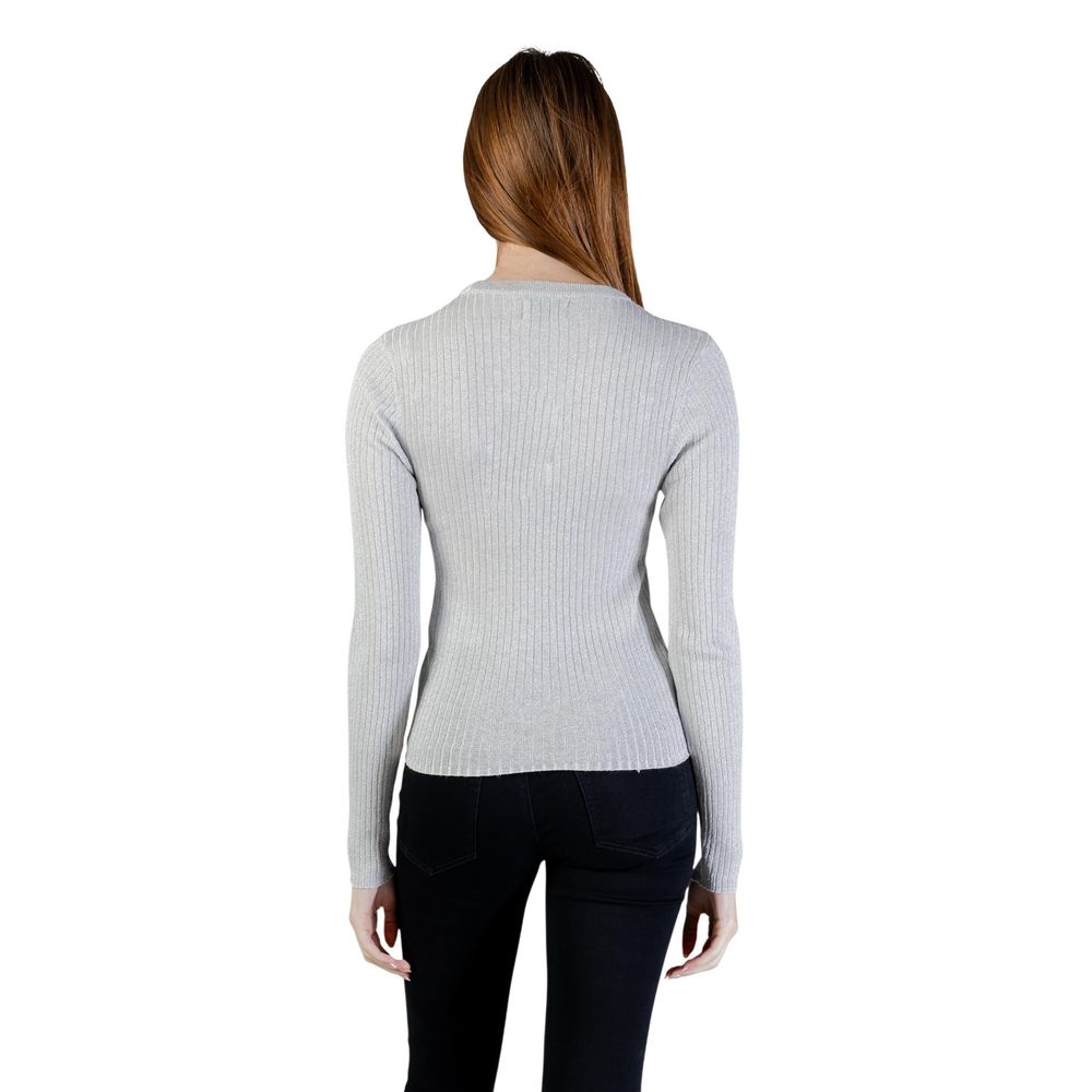 Jacqueline De Yong Silver Viscose Sweatshirt