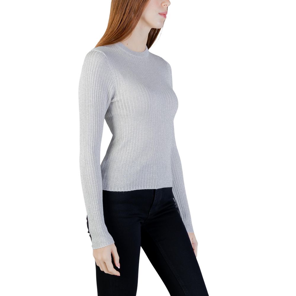Jacqueline De Yong Silver Viscose Sweatshirt