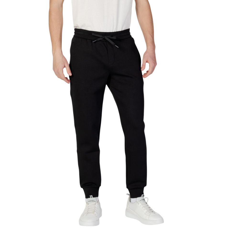 Armani Exchange Black Cotton Joggers (Workout Pants)