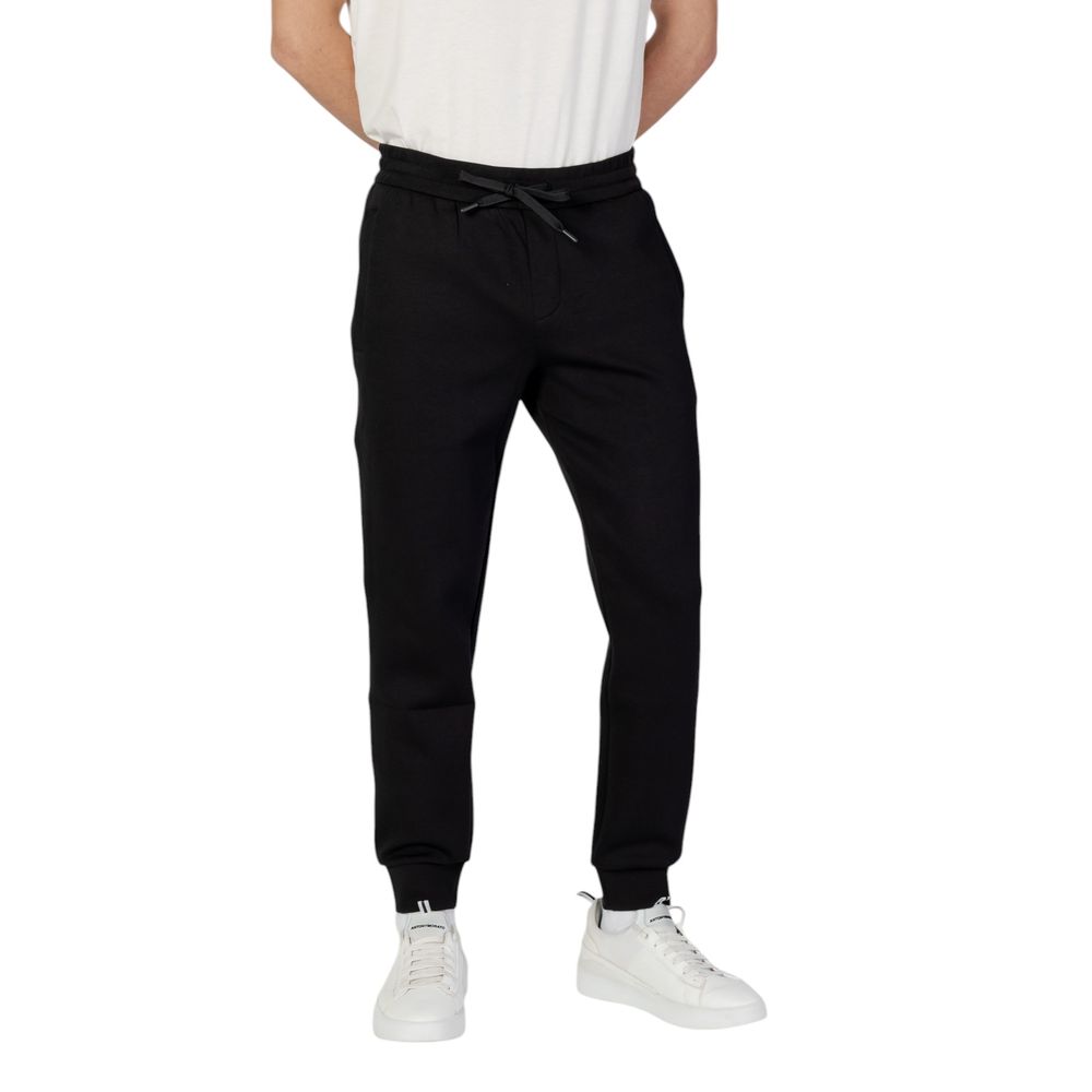 Armani Exchange Black Cotton Joggers (Workout Pants)