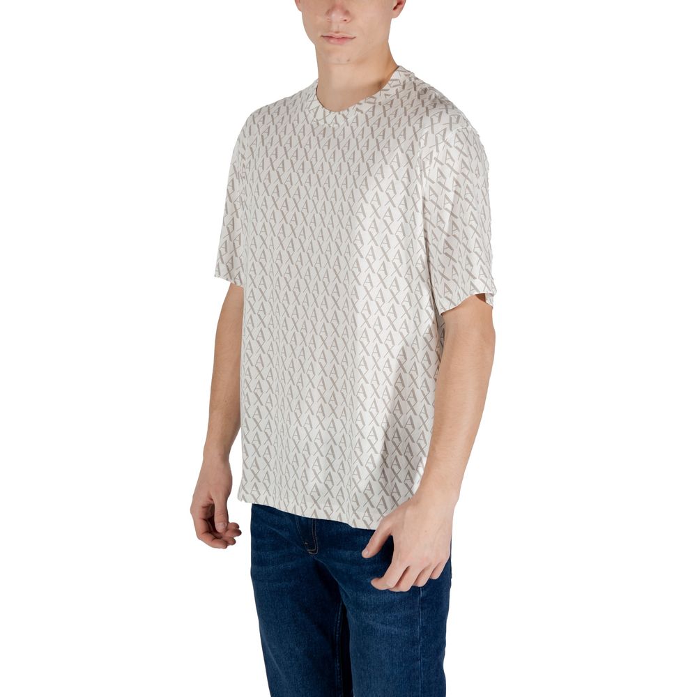 Armani Exchange Cream Cotton T-Shirt