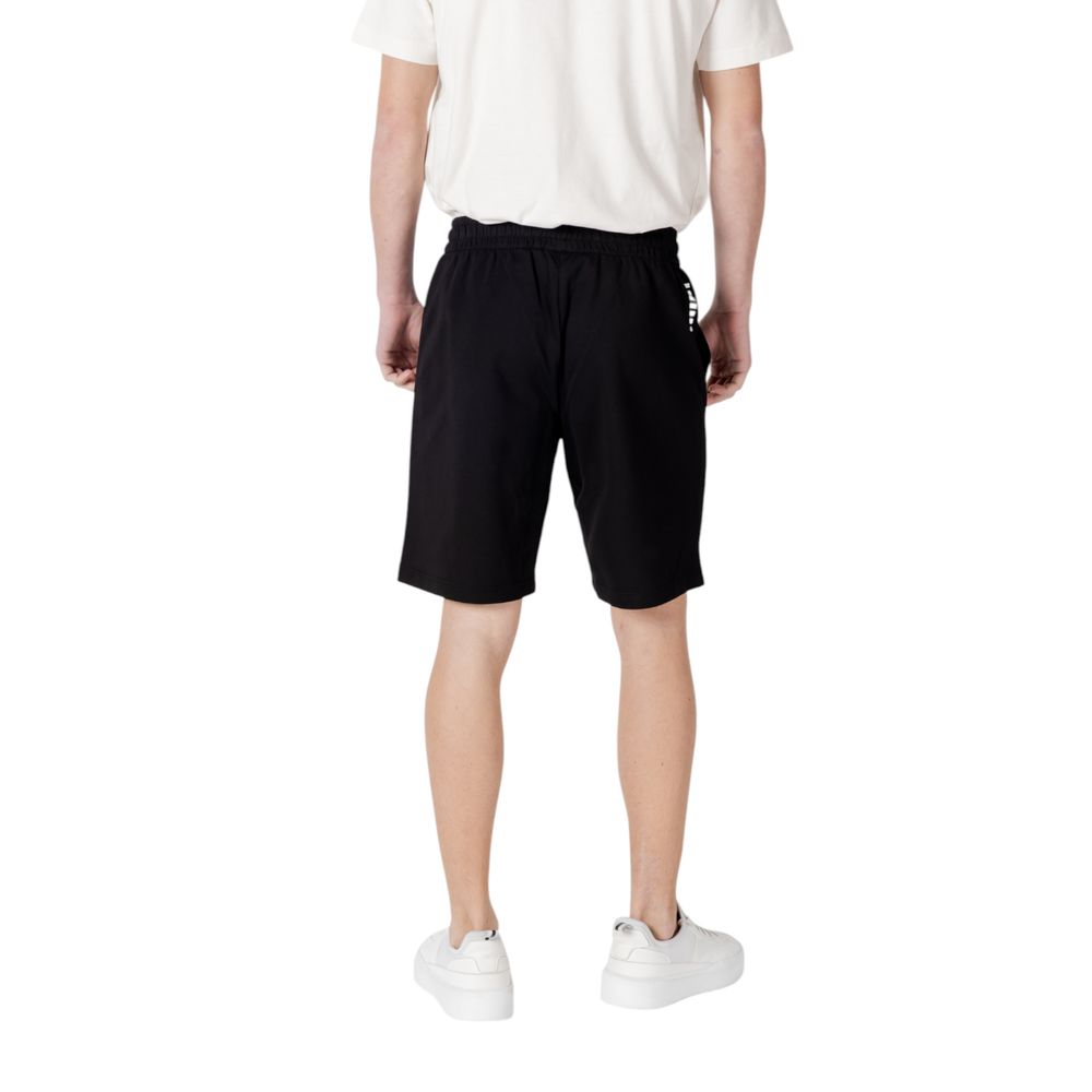 EA7 Emporio Armani Black Cotton Bermuda Shorts