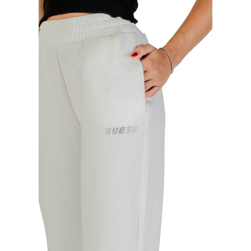 Guess Active White Viscose Joggers (Workout Pants)