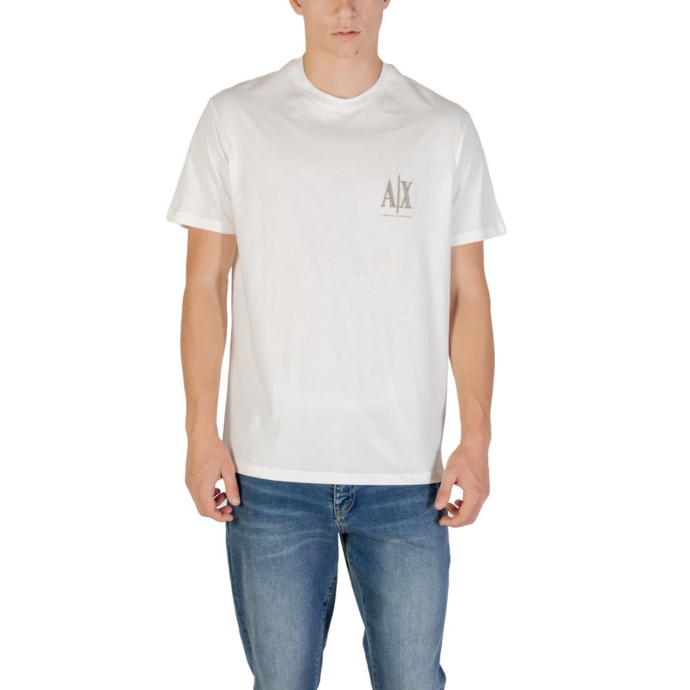 Armani Exchange Cream Cotton T-Shirt