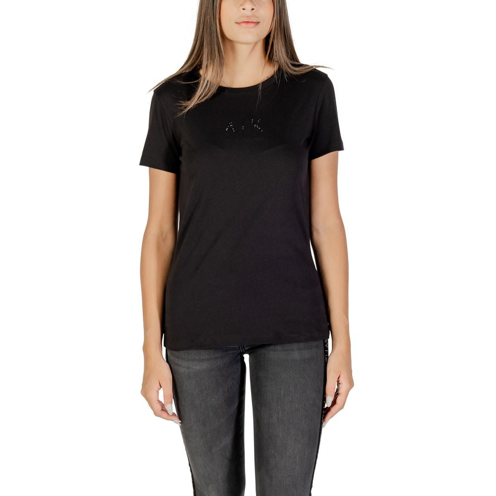 Armani Exchange Black Cotton T-Shirt