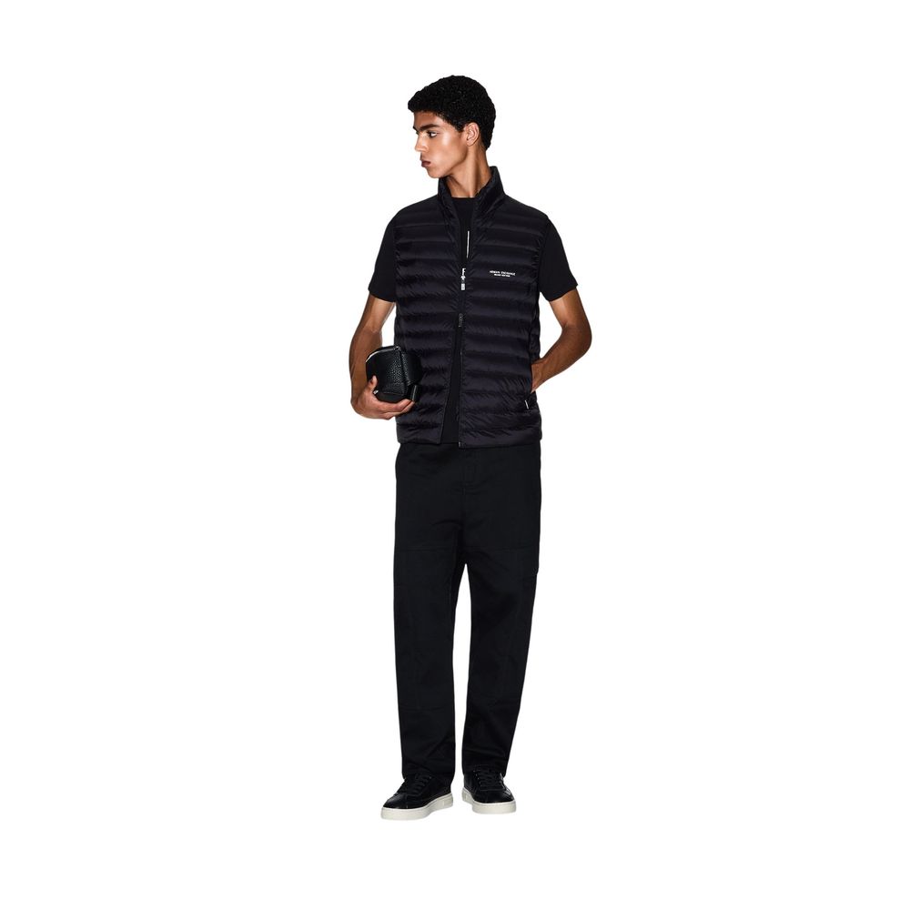 Armani Exchange Black Polyamide Sleeveless Jacket