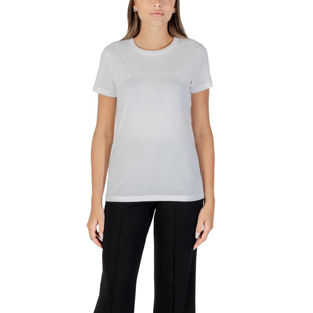 Armani Exchange White Cotton T-Shirt
