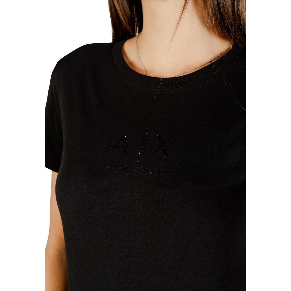 Armani Exchange Black Cotton T-Shirt