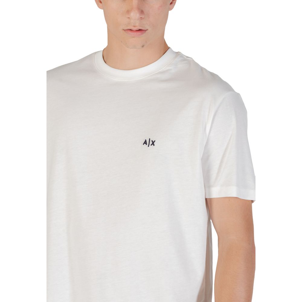 Armani Exchange Cream Cotton T-Shirt