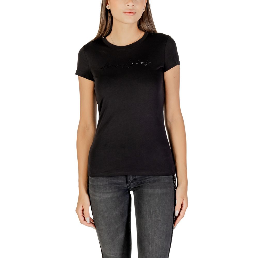 Armani Exchange Black Cotton T-Shirt