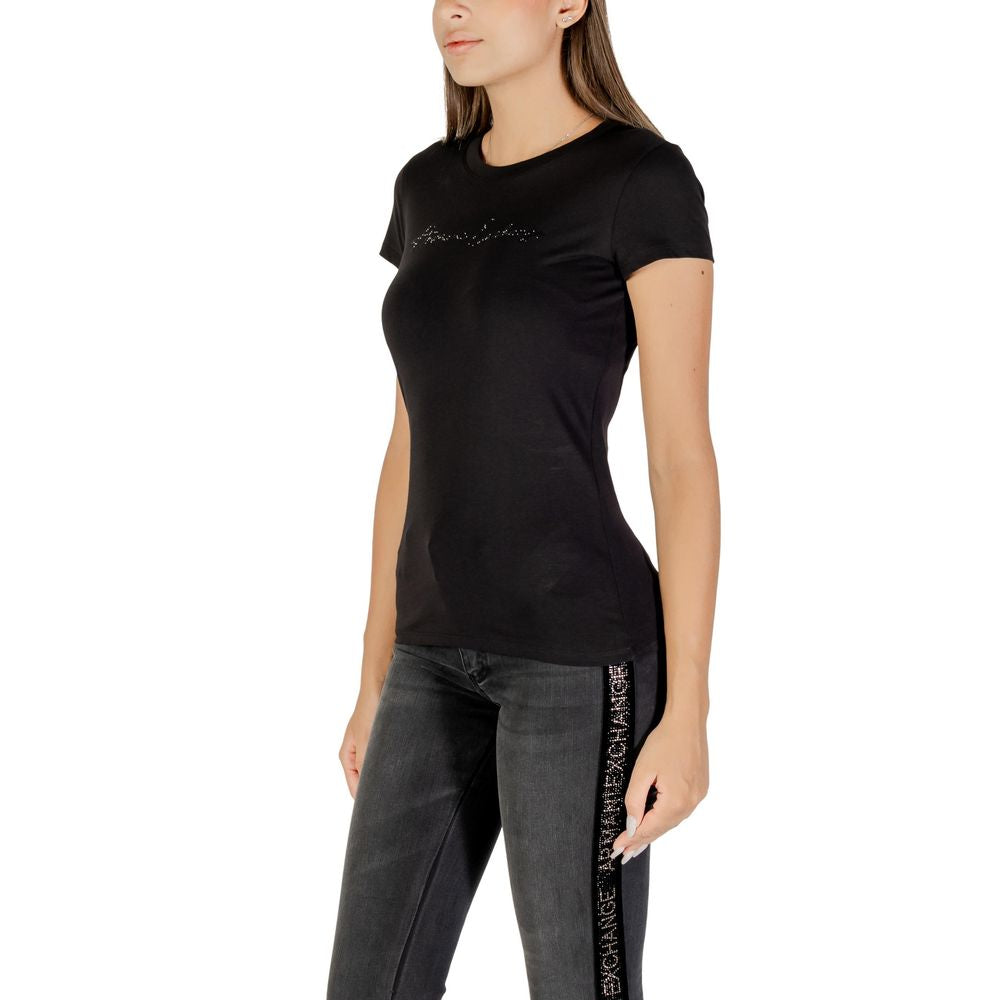 Armani Exchange Black Cotton T-Shirt