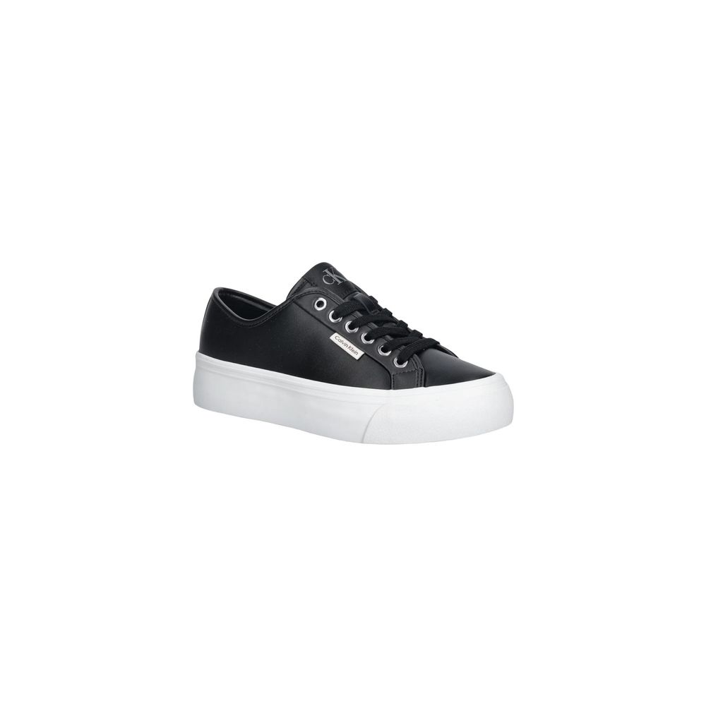 Calvin Klein Jeans Black Leather Low Top Sneakers