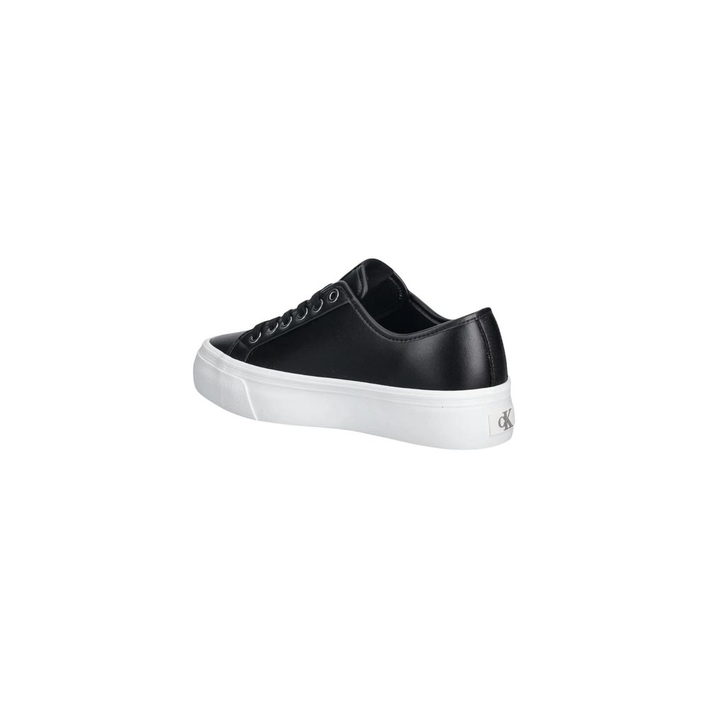 Calvin Klein Jeans Black Leather Low Top Sneakers