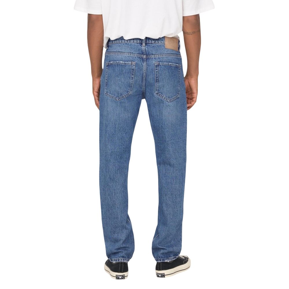 Only & Sons Blue Cotton Relaxed Fit Jeans