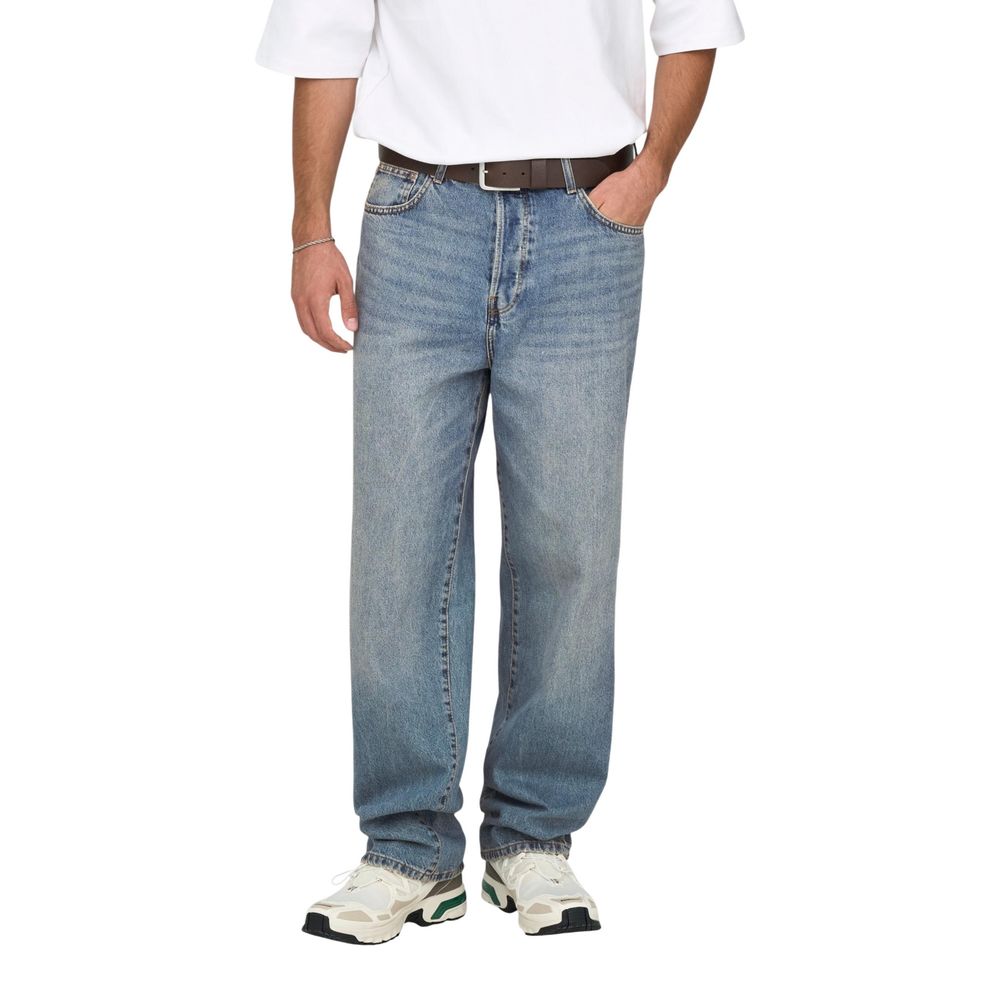 Only & Sons Blue Cotton Relaxed Fit Jeans