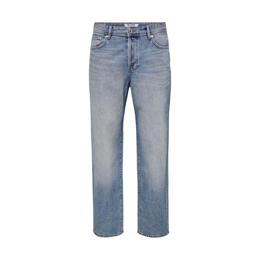 Only & Sons Blue Cotton Relaxed Fit Jeans