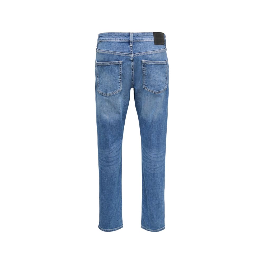 Only & Sons Blue Cotton Relaxed Fit Jeans