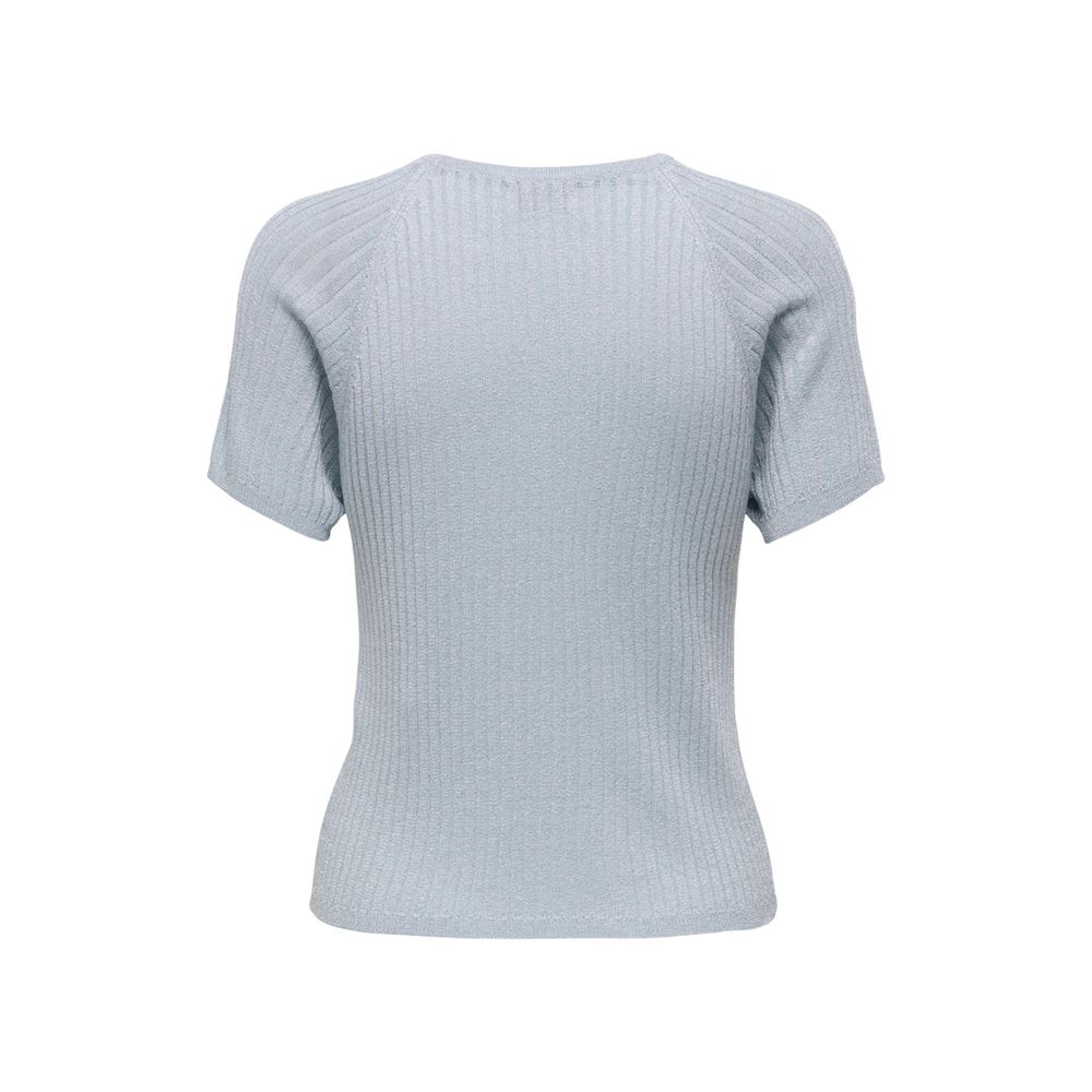 Jacqueline De Yong Blue Viscose T-Shirt