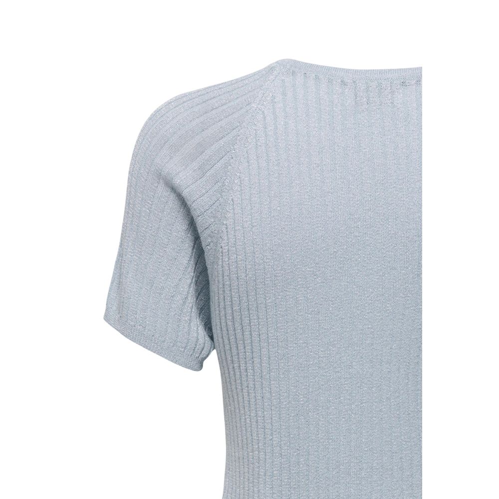 Jacqueline De Yong Blue Viscose T-Shirt