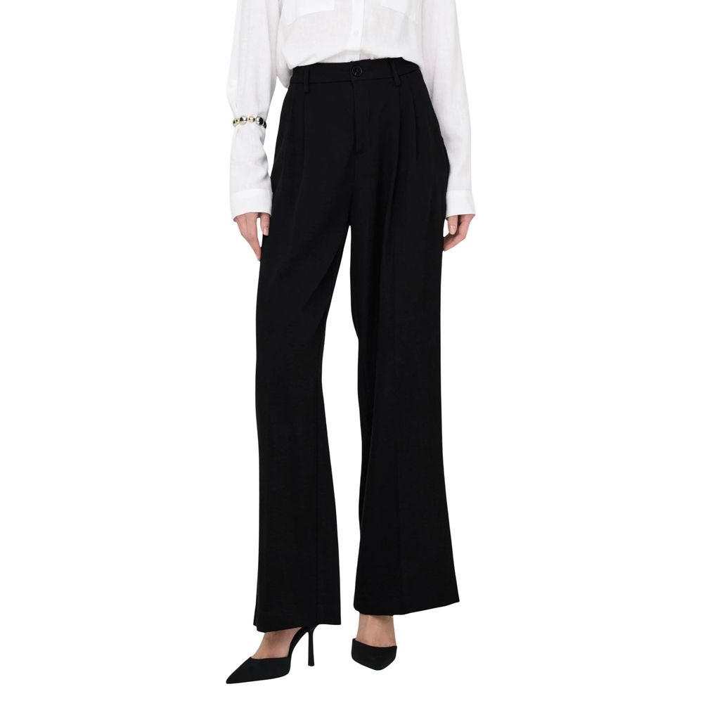 Jacqueline De Yong Black Viscose Casual Pants