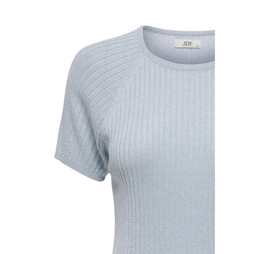 Jacqueline De Yong Blue Viscose T-Shirt