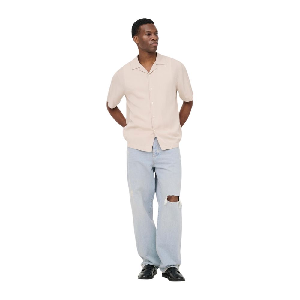 Only & Sons Beige Tencel Shortsleeve Shirt