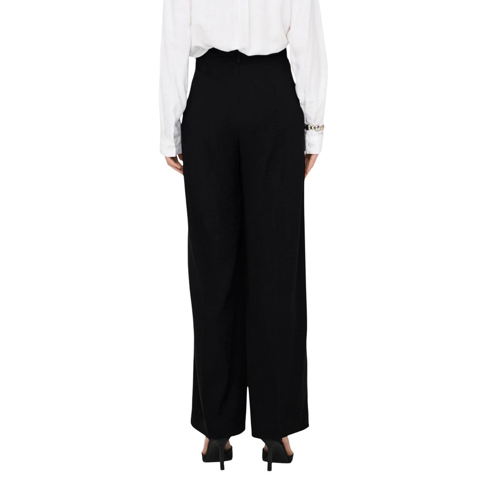 Jacqueline De Yong Black Viscose Casual Pants