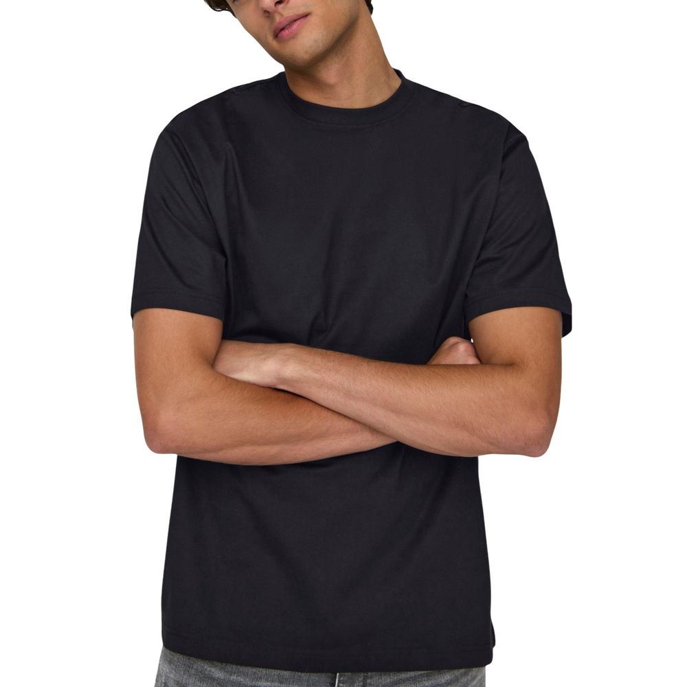 Only & Sons Black Organic Cotton T-Shirt