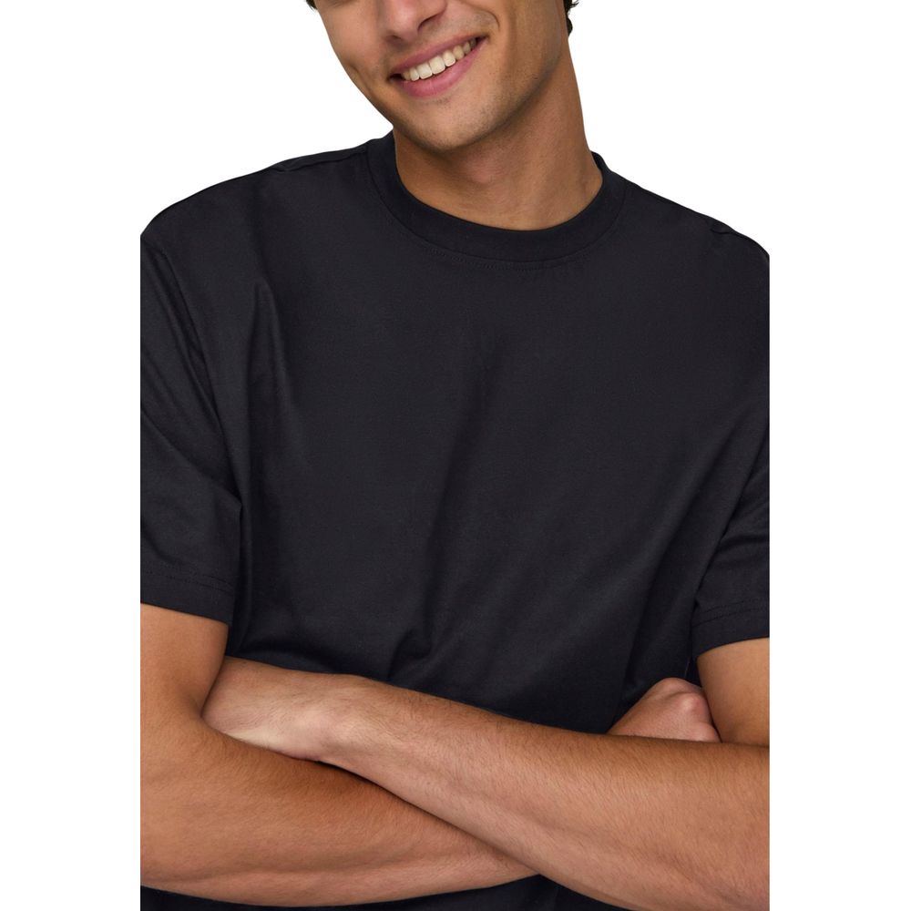 Only & Sons Black Organic Cotton T-Shirt