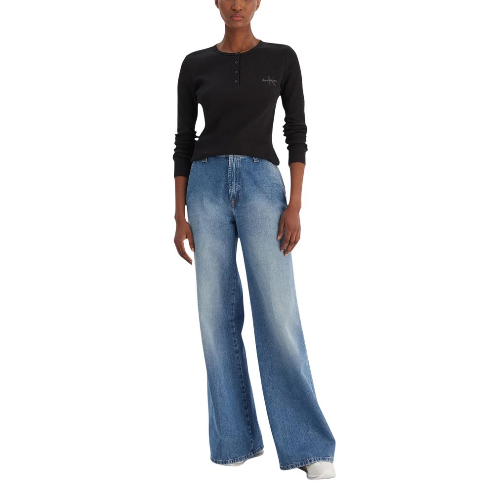 Calvin Klein Jeans Black Cotton Long Sleeve T-Shirt
